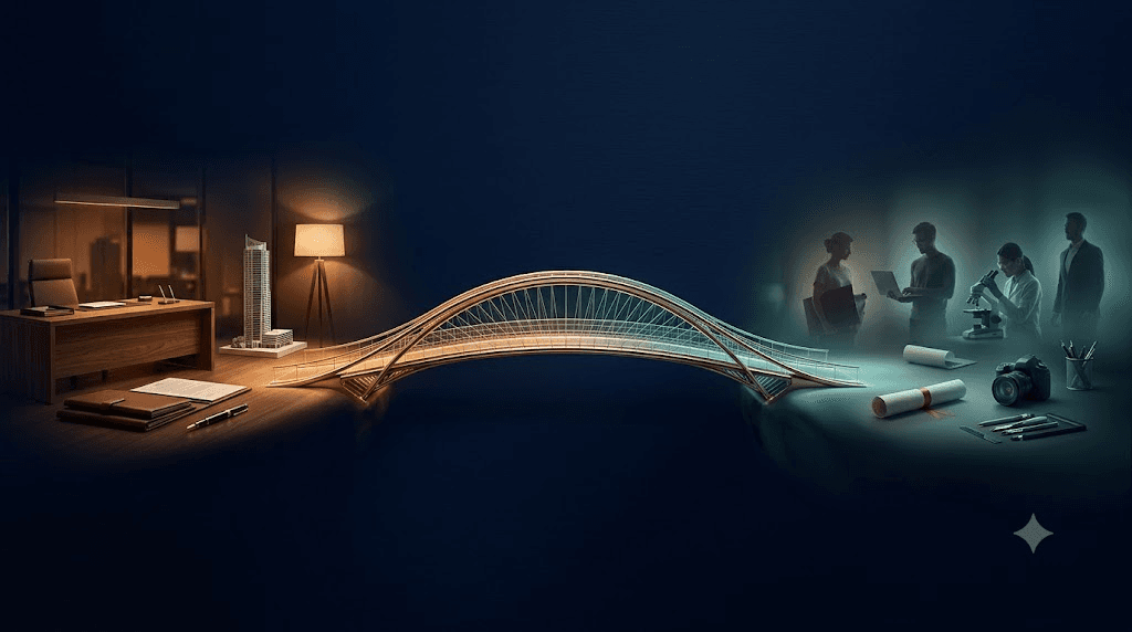 Bridge connecting employer hiring and professional talent